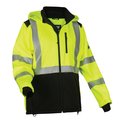 Glowear By Ergodyne L Lime Hi-Vis Softshell Water-Resistant Jacket 8353